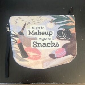 Makeup and Snacks Themed Pouch